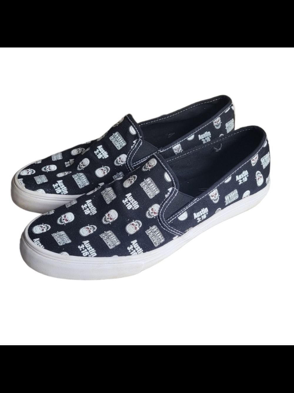Chalk Line Stone Cold Steve Austin Slip-On Sneaker Sz 12